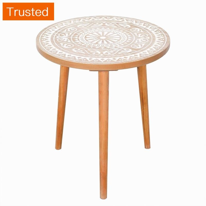 Multiple Variations Solid wood tea table table of carve patterns or designs on woodwork american-style coffee table mini balcony window are some Nordic Morocco several small edge