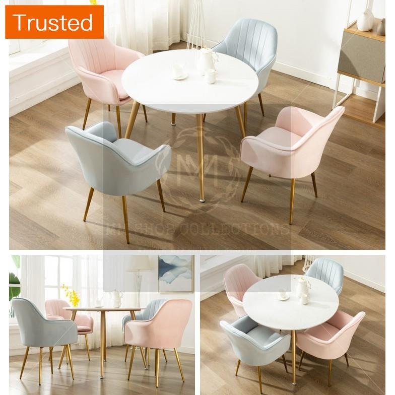 Multiple Variations MARTIJN Velvet Series - NORDIC Pink Velvet Dining Chair