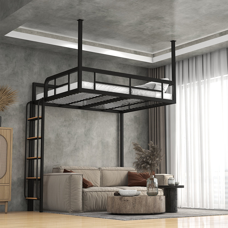 Multiple Variations modern wrought iron wall overhead attic loft bed"