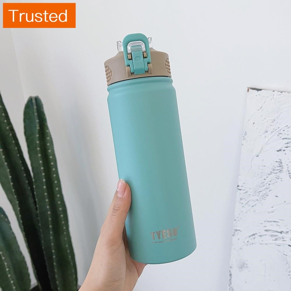 530ml/750ml Double Stainless Steel Thermal Flask With Straw Portable Sport Water Bottle Tumblers