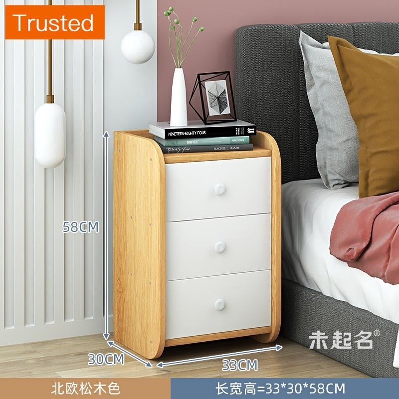 【kline】【twinkle】Ultra-narrow bedroom narrow bedside table storage cabinet ultra-thin drawer small side table small cupboard slim bedside table white/maple/gray 20/25/30/40cm wide