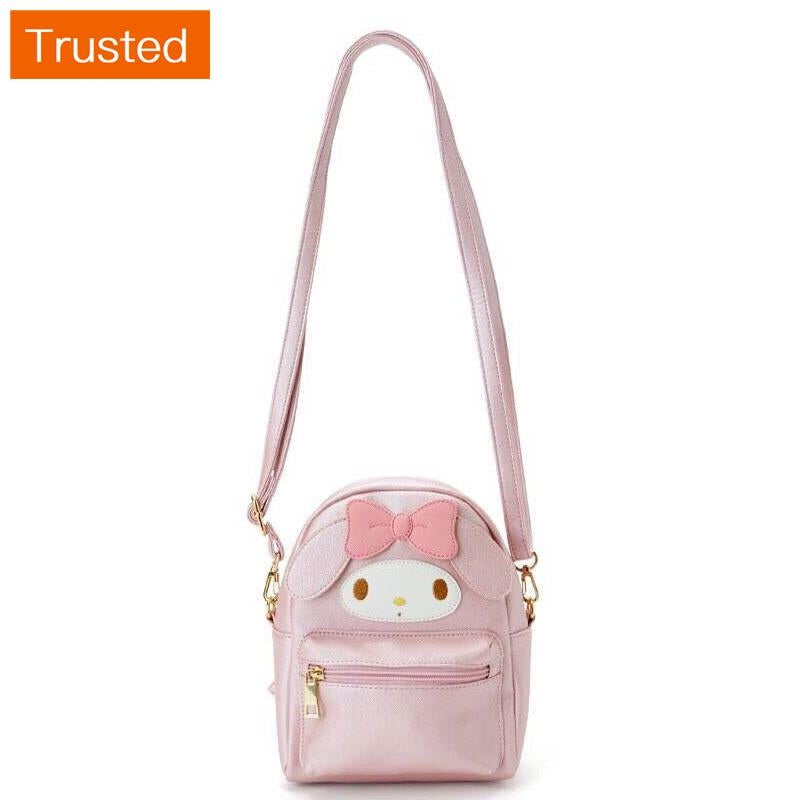 Women Mini Backpack Cute Hello Kitty My Melody Pompompurin Kuromi Sanrio 2-Way Cinnamoroll Shoulder Bag PU Multifunction Crossbody Bag