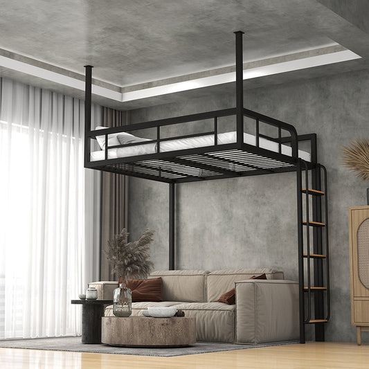 Multiple Variations modern wrought iron wall overhead attic loft bed"