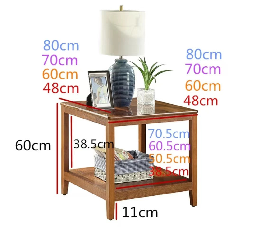 Multiple Variations Solid wood simple sofa imitation marble light luxury side corner table small coffee table living room side cabinet corner cabinet Chinese small square table"