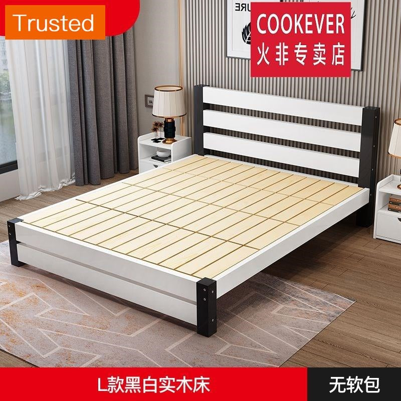 Multiple Variations Bed mattress portfolio budget sets double the home 1.5 m 1.8 m more simple bedstead wood advocate lie