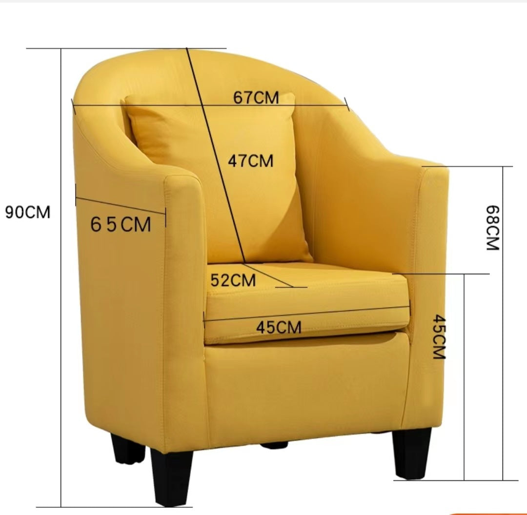 Multiple Variations Simple Nordic single sofa chair small apartment sofa double triple combination living room bedroom Internet cafe small sofa"