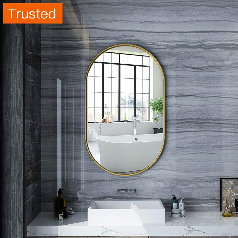 Multiple Variations Quality-Classy Oval Bathroom Mirror Toilet Hanging Mirror Glass Designer Mirror