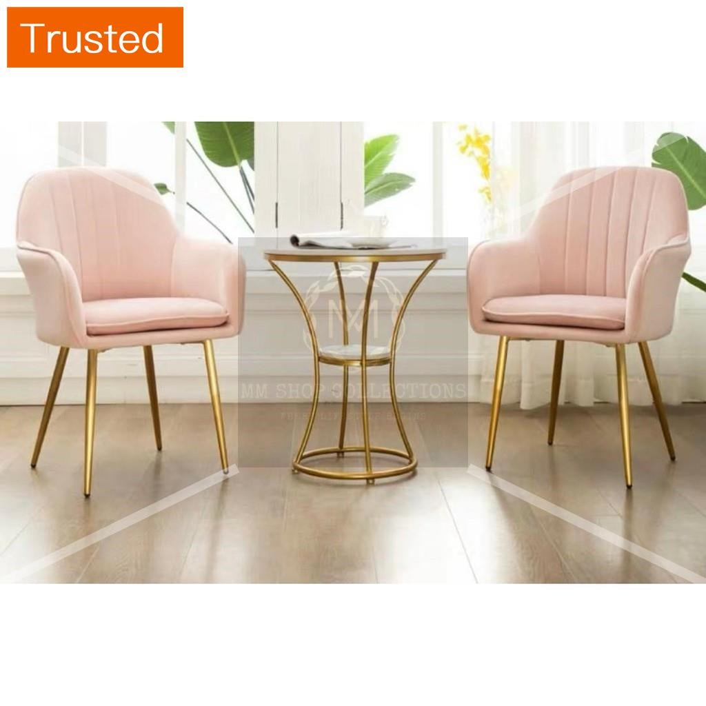 Multiple Variations MARTIJN Velvet Series - NORDIC Pink Velvet Dining Chair