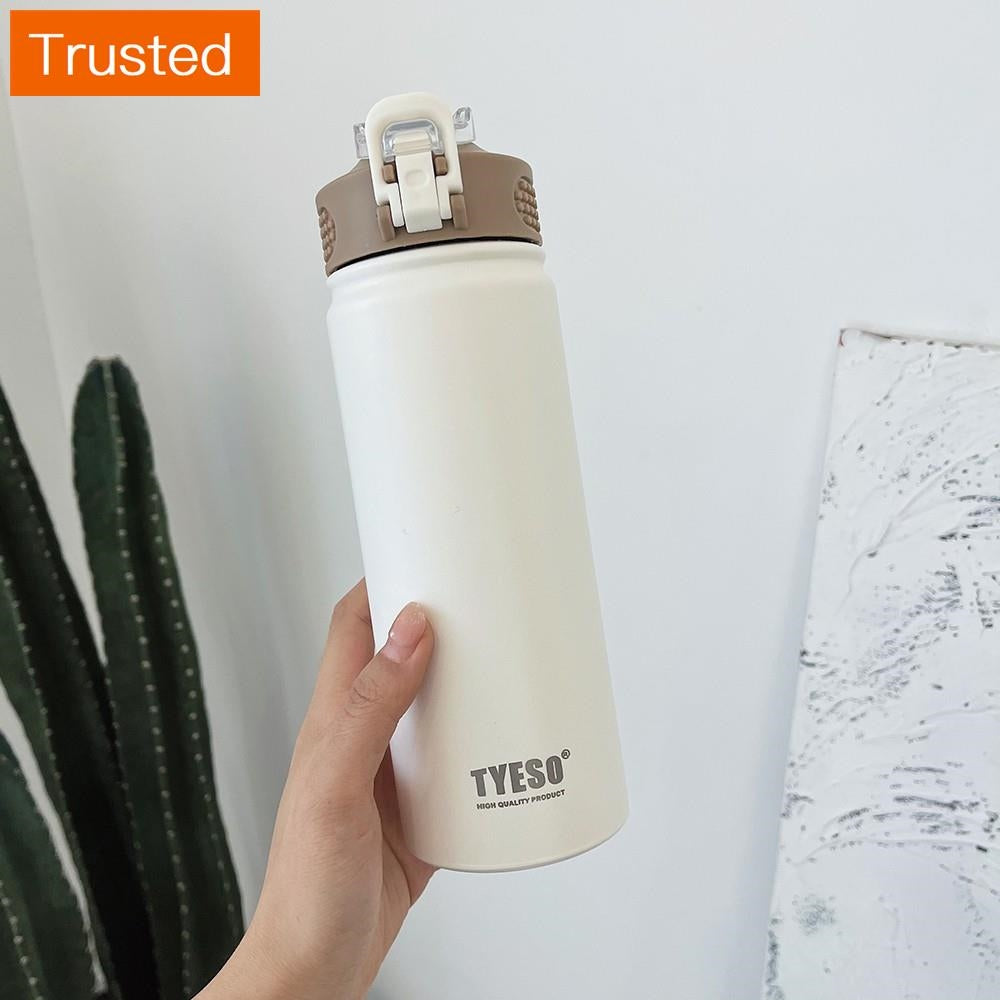 530ml/750ml Double Stainless Steel Thermal Flask With Straw Portable Sport Water Bottle Tumblers