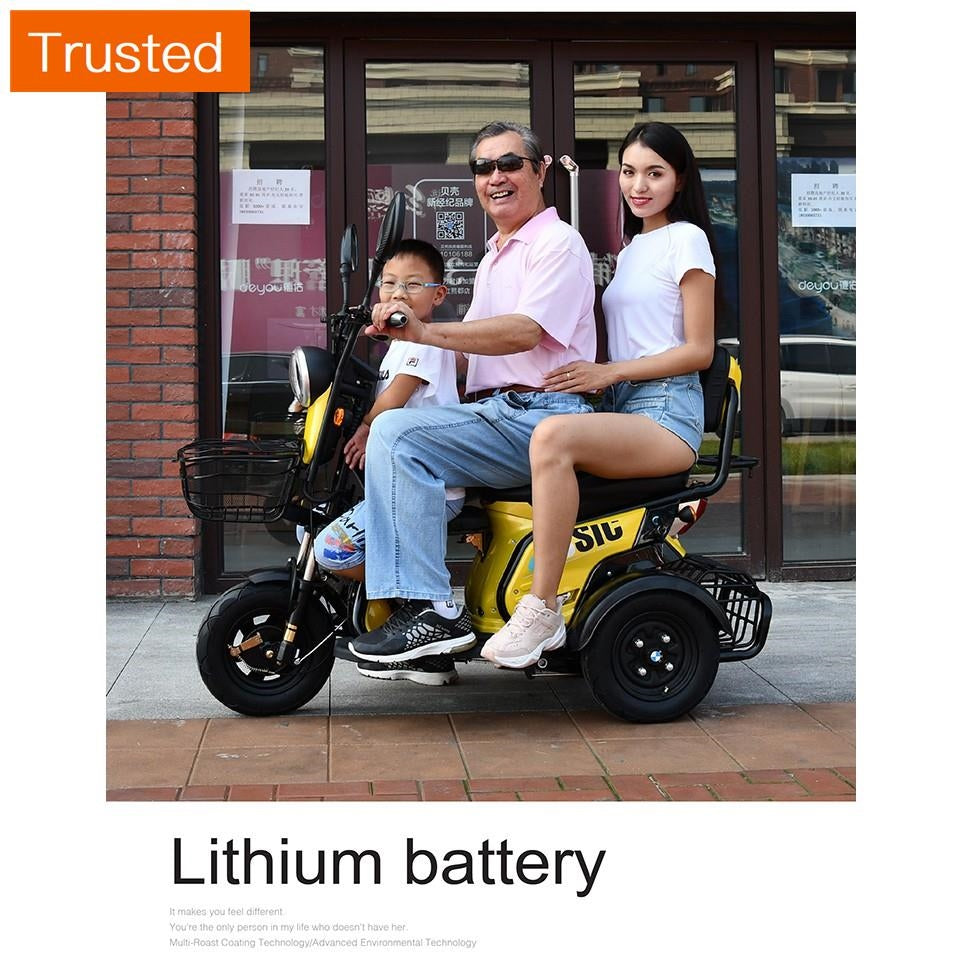 Multiple Variations  [SG STOCK] EZRide-G PMA new electric tricycle adult household lady battery car small electric scooter picking up child