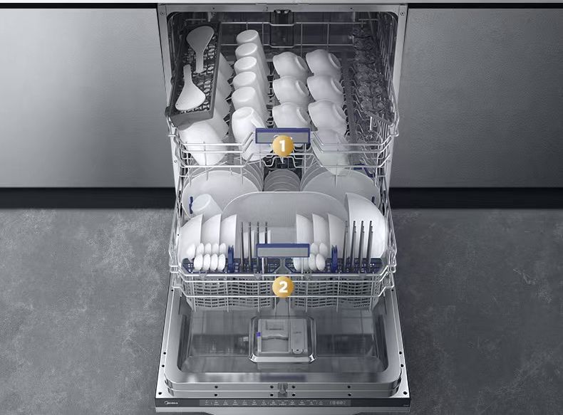 Multiple Variations 15 sets household dishwasher with an embedded automatic frequency conversion hot air drying disinfection machine."