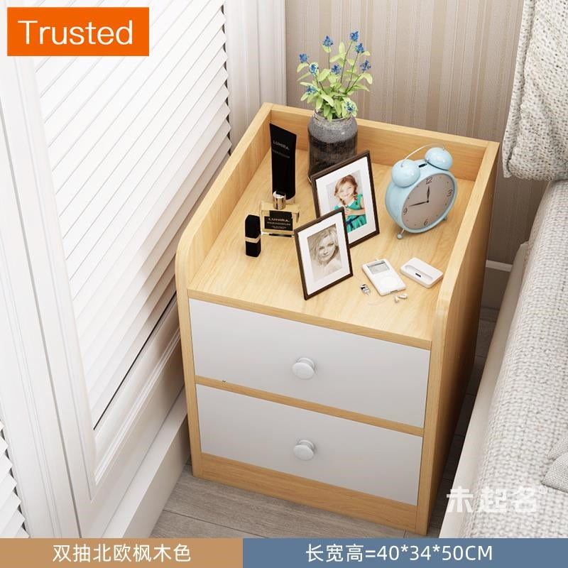 【kline】【twinkle】Ultra-narrow bedroom narrow bedside table storage cabinet ultra-thin drawer small side table small cupboard slim bedside table white/maple/gray 20/25/30/40cm wide