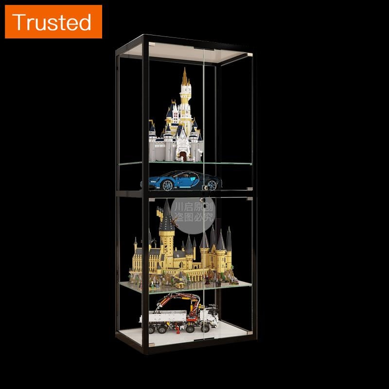 Customize Lego Toy Model Display Glass Cabinet White Frame Black Frame with light