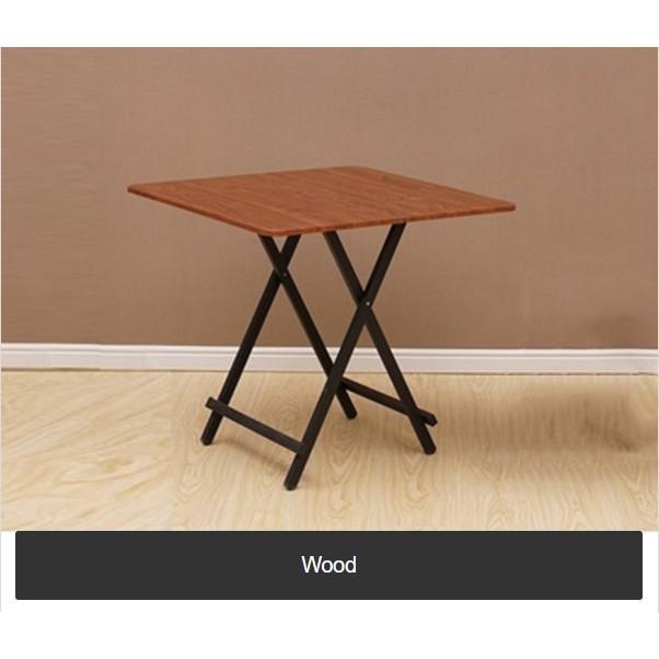 Foldable Table - 80cm x 80cm x 73cm(height) //Available in Black and Wood//