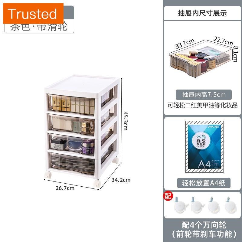 【Ready Stock】Office Drawer Storage Cabinet Removable Multi-layer File Cabinet Household Storage Cabinet with Wheels