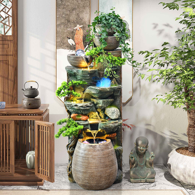 Multiple Variations Fortune-seeking flowing  water fountain decoration "