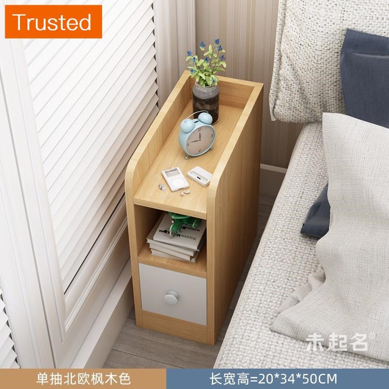 【kline】【twinkle】Ultra-narrow bedroom narrow bedside table storage cabinet ultra-thin drawer small side table small cupboard slim bedside table white/maple/gray 20/25/30/40cm wide