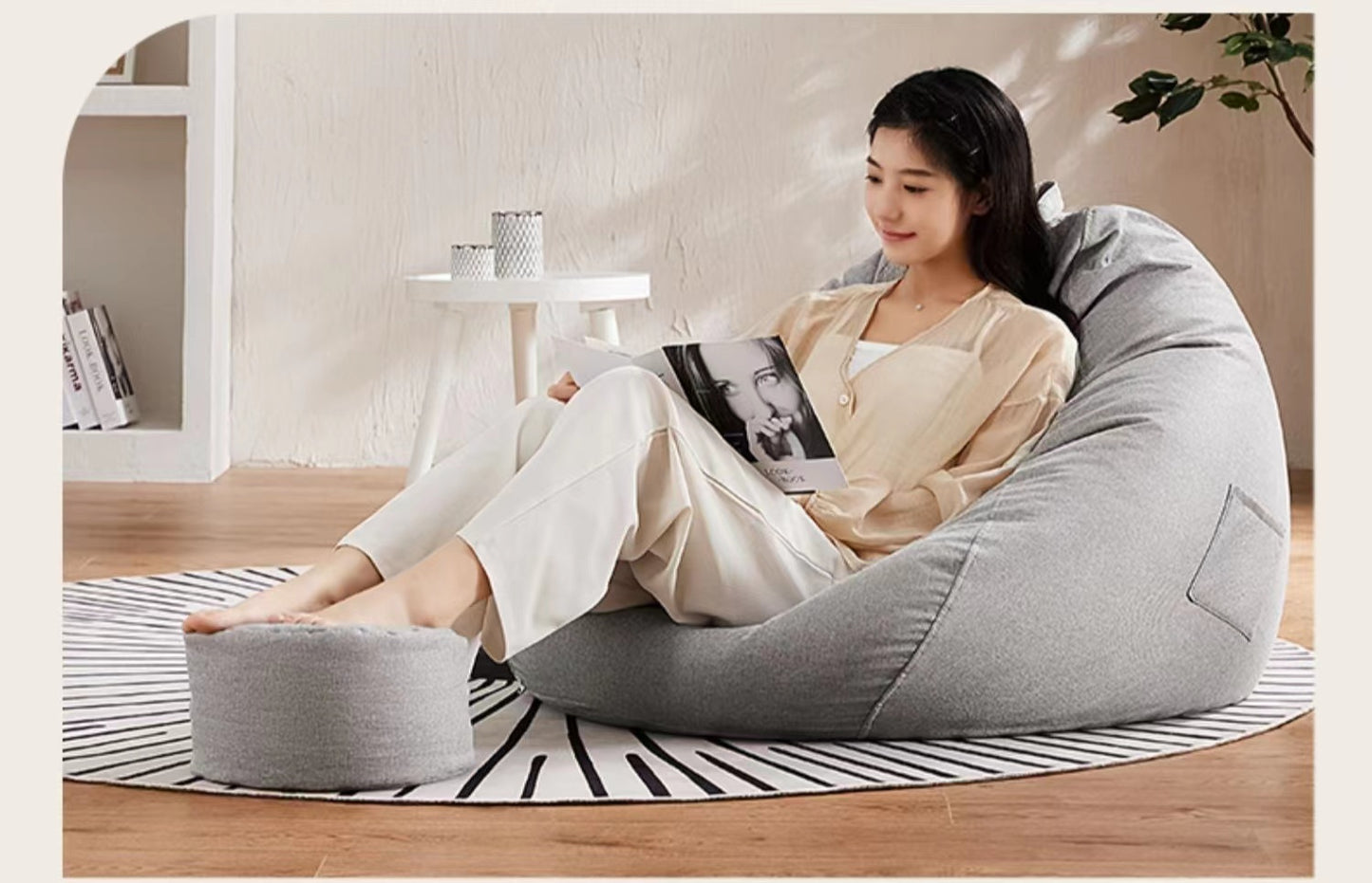 Multiple Variations Small sitting pier Lazy sofa bean bag household, bedroom and balcony leisure chair "