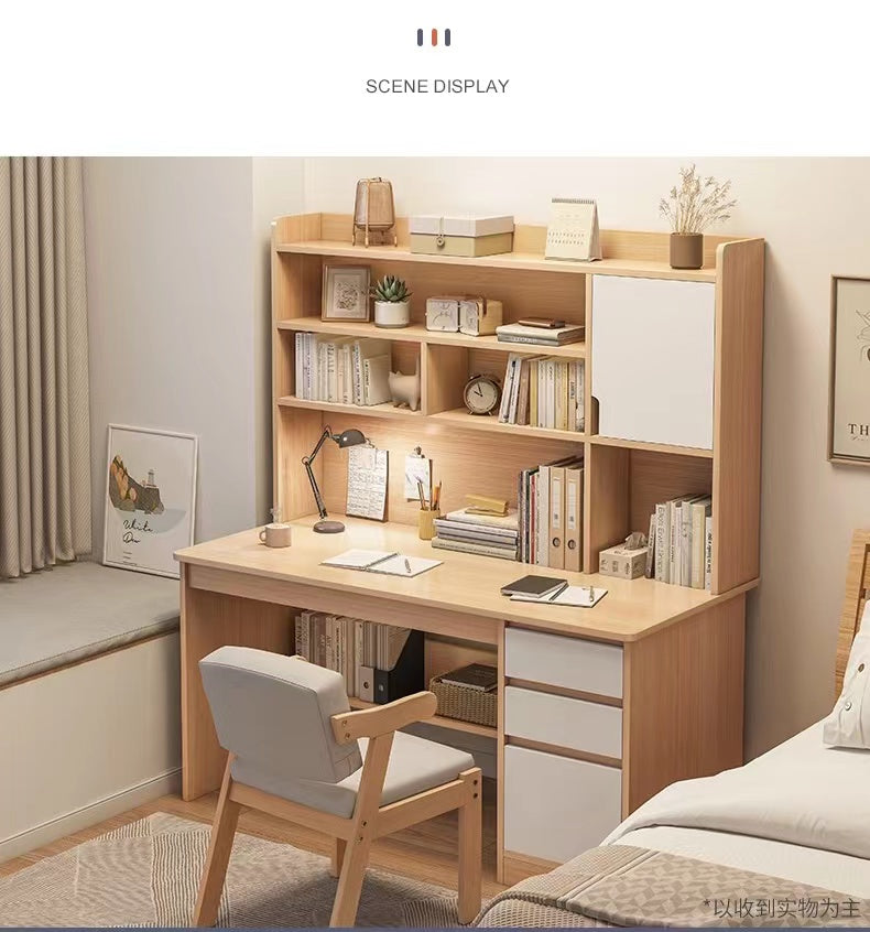 Multiple Variations Nordic bookshelf bedroom computer desk / student learning writing desk "