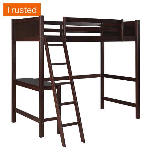 Multiple Variations MDF loft bed with desk single bed frame double bed upper bunk and lower bunk suitable for small space rooms and dormitories