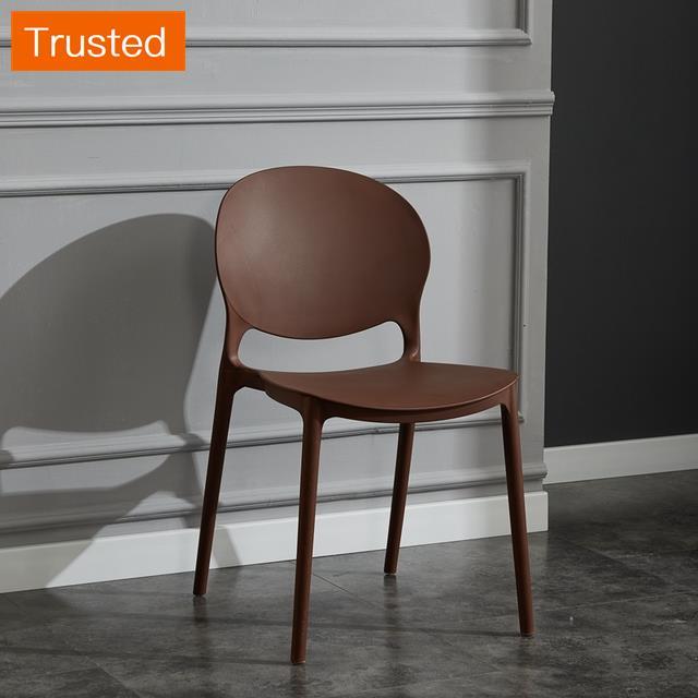 Multiple Variations Nordic Minimalist Dining Chairs for The Kitchen Furniture Plastic Chair Adult Leisure Creative Coffee Lazy Backrest Stool