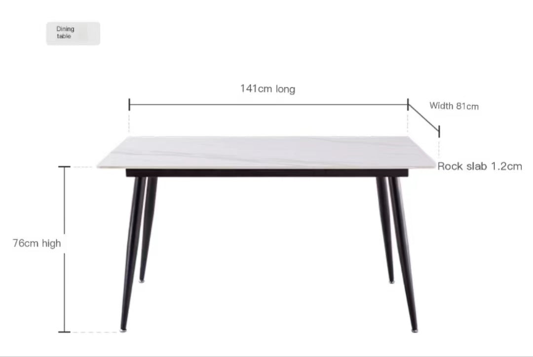 Multiple Variations Chivas dining table and chairs modern minimalist slate rectangular small and medium-sized household guest restaurant combination PT057"