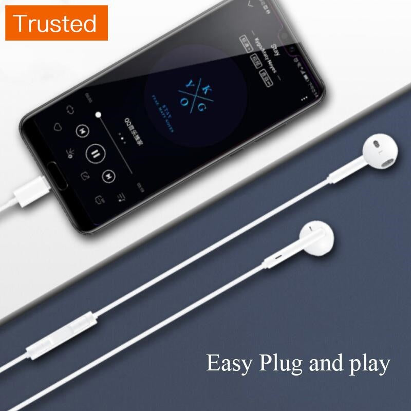 earphones Hi-Res Earphone USB TYPE C Earpiece Mic Volume Control earphones for all typec phone