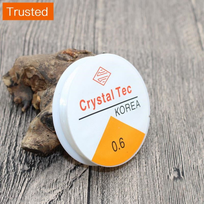 Clear Crystal Thread Beads String 1 Roll Elastic Thread Jewelry Accessories DIY Stretch Round For Bracelets 0.5-1mm Popular High Quality Necklace