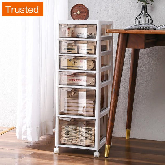 【Ready Stock】Office Drawer Storage Cabinet Removable Multi-layer File Cabinet Household Storage Cabinet with Wheels