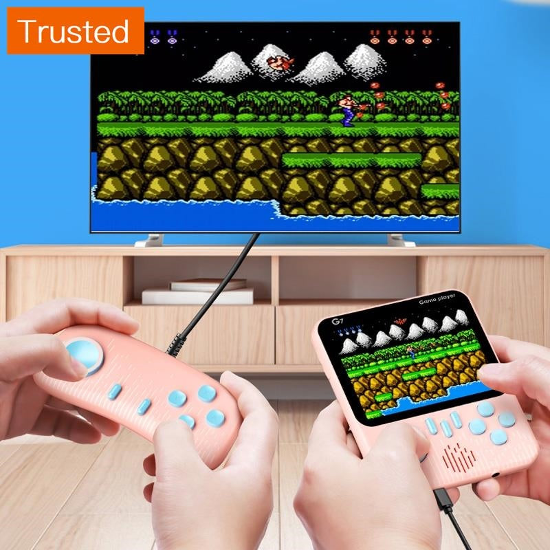 Handheld Game Console Built-in 666 Retro Video Games Classic Mini Gaming Console LCD Screen Gift for Kids