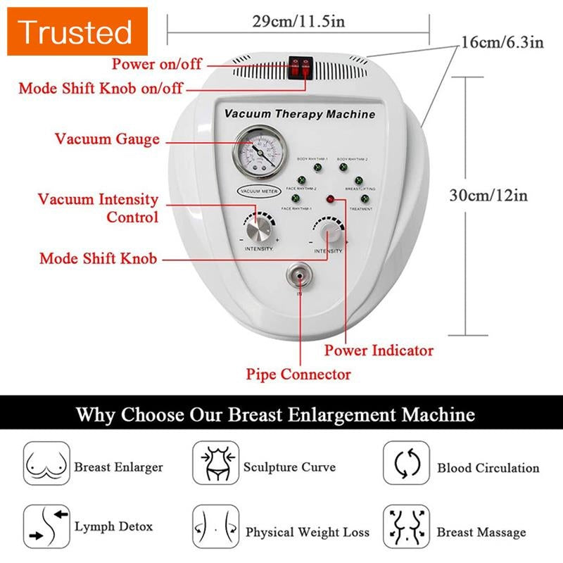 Multiple Variations Breast Chest Enlargement Massager Vacuum Therapy Cellulite Cupping Machine For Guasha Butt Lifting Breast Enlarge Skin Care