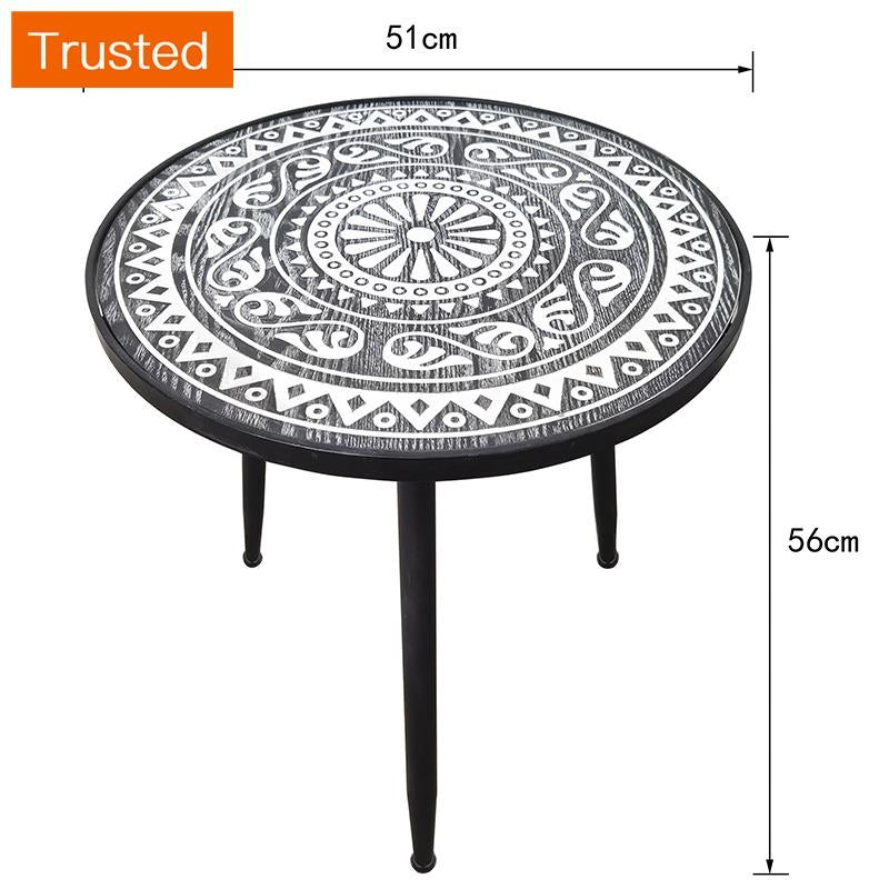 Multiple Variations Solid wood tea table table of carve patterns or designs on woodwork american-style coffee table mini balcony window are some Nordic Morocco several small edge