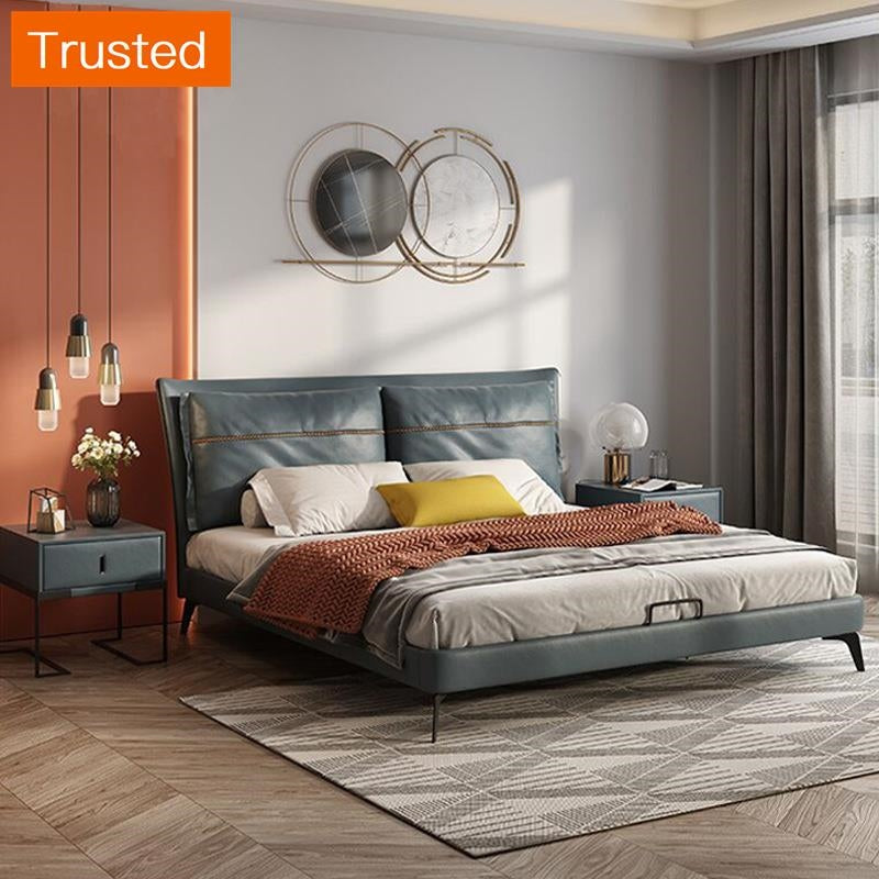 Soft Bed  bedroom  furniture  bed upholstered  full bed frame  king size bed