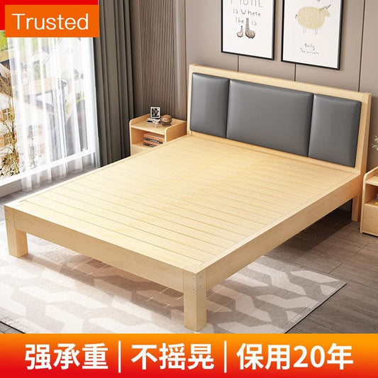 Multiple Variations Solid wood bed 1.5 meters of contemporary and contracted bed advocate lie 1.8 m deal double bed affordable rental housing bedstead