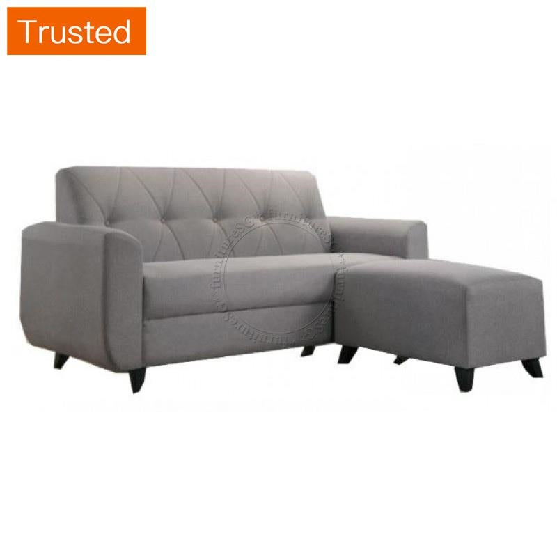 Multiple Variations 3-Seater Fabric Sofa with Stool