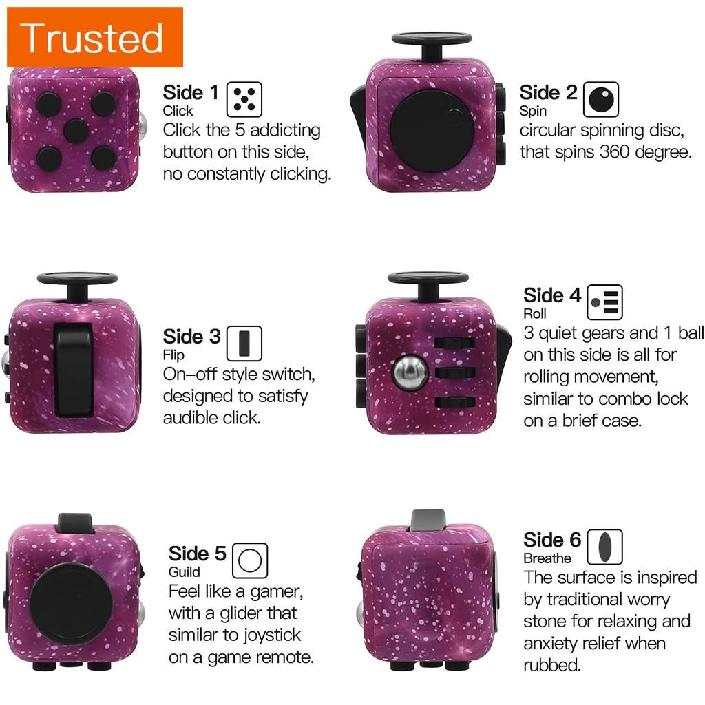 Fidget Cube Fidget Toy for ADD and Stress Relief Fidget Sensory toys for Adults and Children