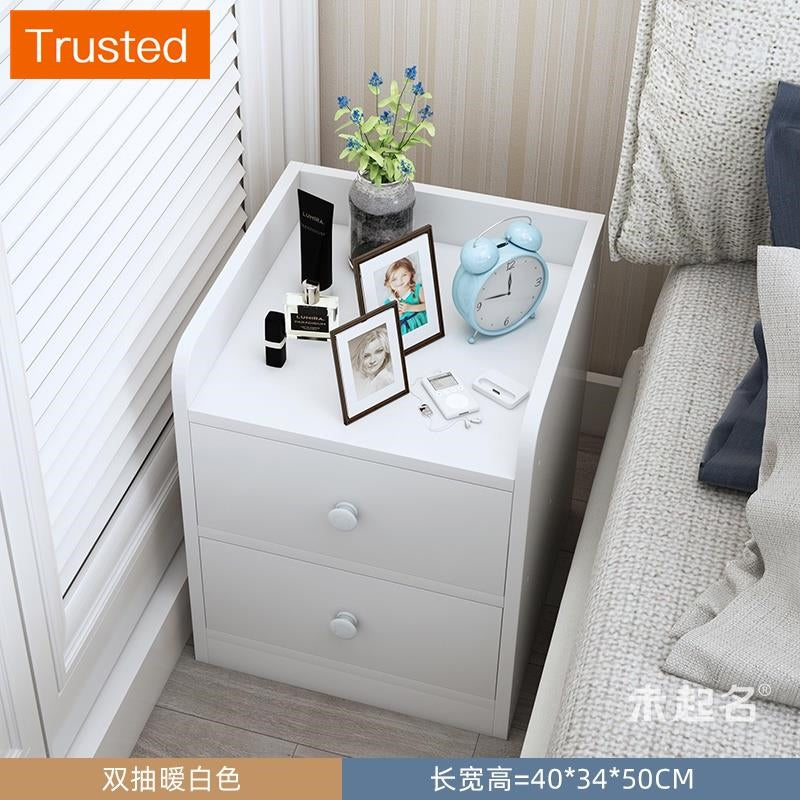 【kline】【twinkle】Ultra-narrow bedroom narrow bedside table storage cabinet ultra-thin drawer small side table small cupboard slim bedside table white/maple/gray 20/25/30/40cm wide