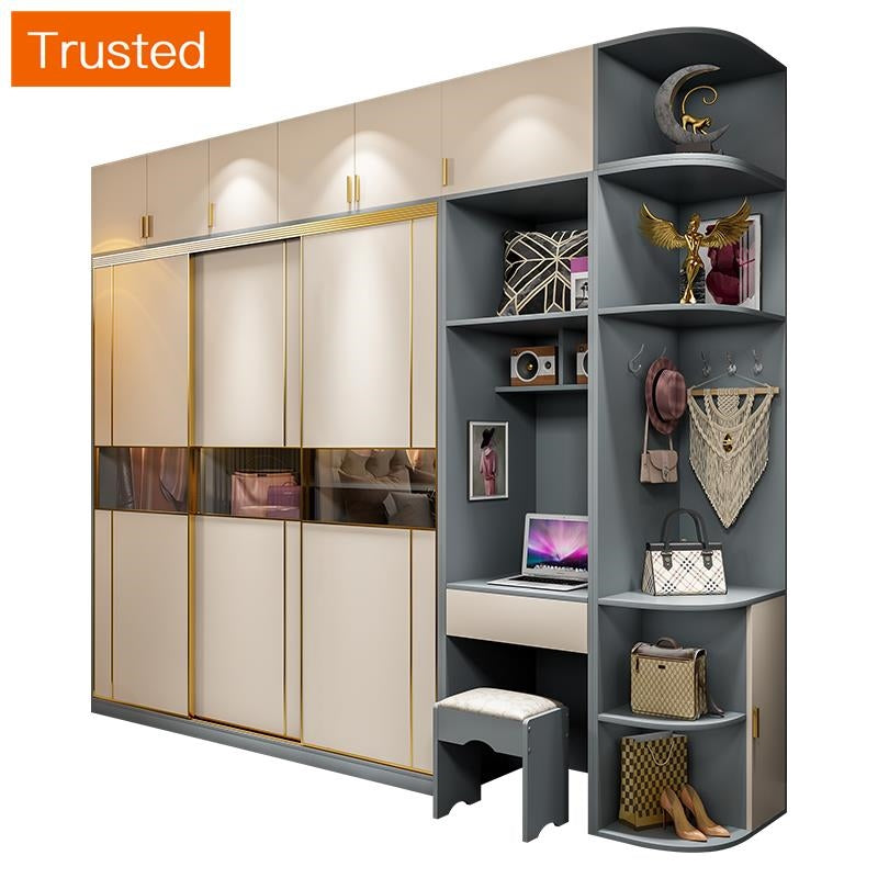 Multiple Variations Customize Modern Luxury Bedroom Wardrobe Sliding Door