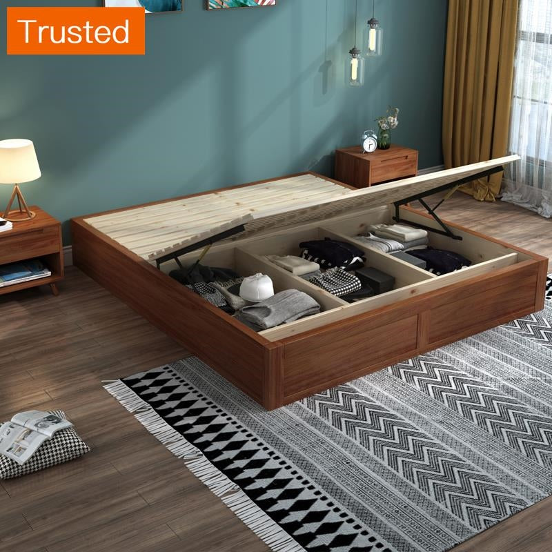 Multiple Variations No bed tatami bed hard bed 1.5 meters short bed ground bed without back of a chair bed body bedstead solid wood box