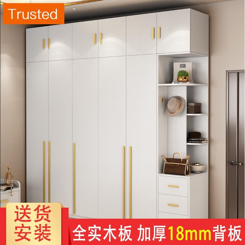 Multiple Variations Solid wood ecological profes sional wardrobe household bedroom contemporary and contracted Bai Seping open the 345 combination wardrobe