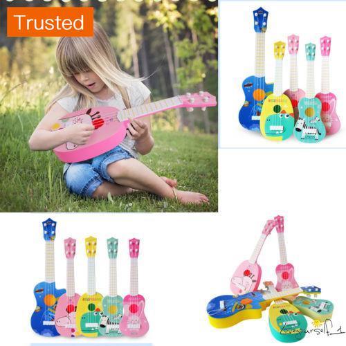 loveyourself1-New Kids Cute Animal Small Guitar Toy Musical Instrument Educational Toys Gift Toddler Kid's Musical Guitar Cute Cartoon Animal Print Mini Ukulele Instrument Educational Play Toys