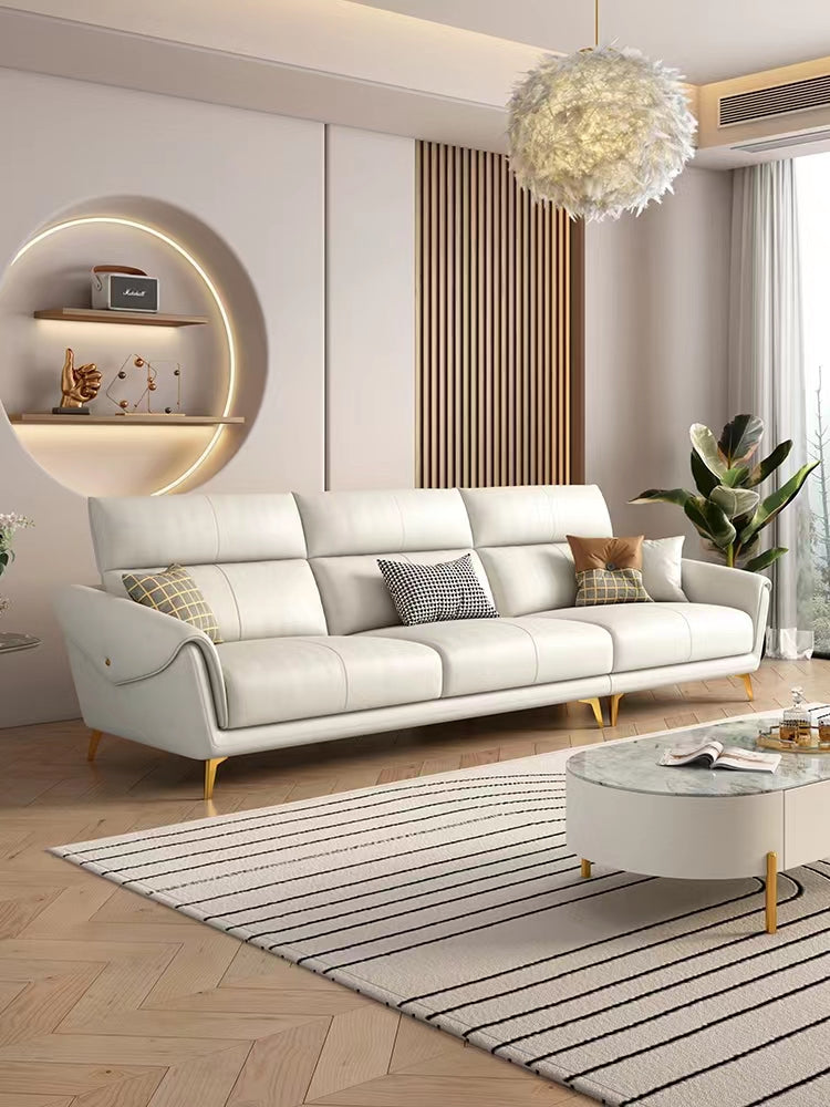 Multiple Variations 2022 new light luxury living room straight three-person fabric antibacterial sofa "