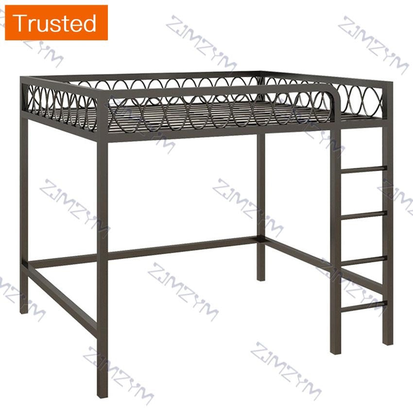 Multiple Variations Bunk Bed 120/150CM Multifunctional Single Dormitory Loft Home Bedroom Adult Teenage High Nap Bed With Ladder Twin Bed Iron Frame