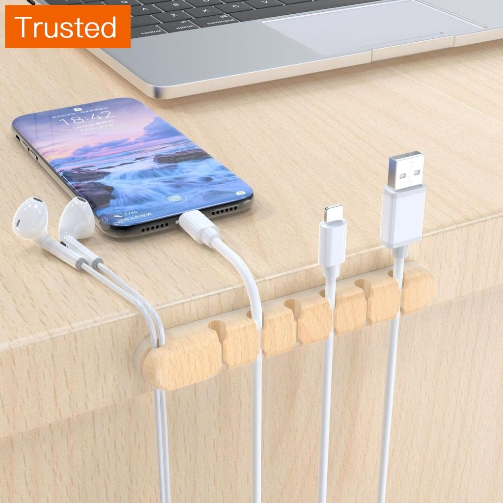 Multiple Variations   Silicone Cable Holder and Organiser for Desktop   In Car Cable Management