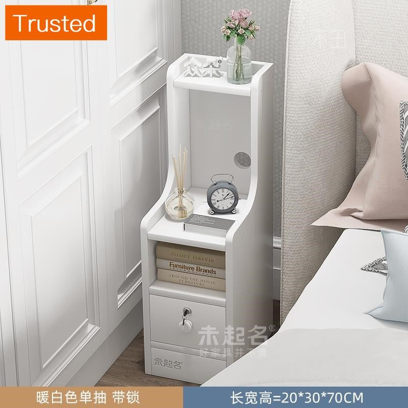 【kline】【twinkle】Ultra-narrow bedroom narrow bedside table storage cabinet ultra-thin drawer small side table small cupboard slim bedside table white/maple/gray 20/25/30/40cm wide