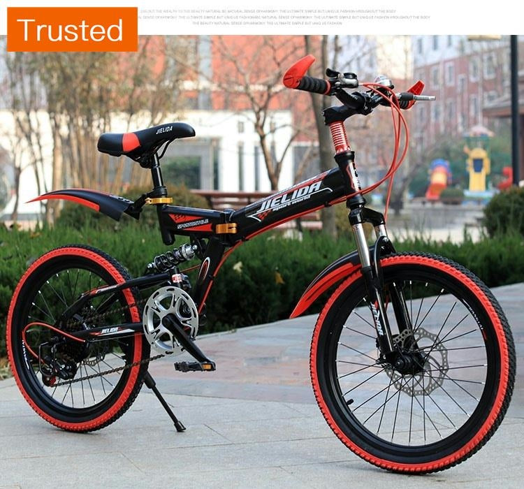 Multiple Variations New authentic children bicycle mountain bike 22 inches of men and women with double disc brake suspension speed of primary and middle school students cycling