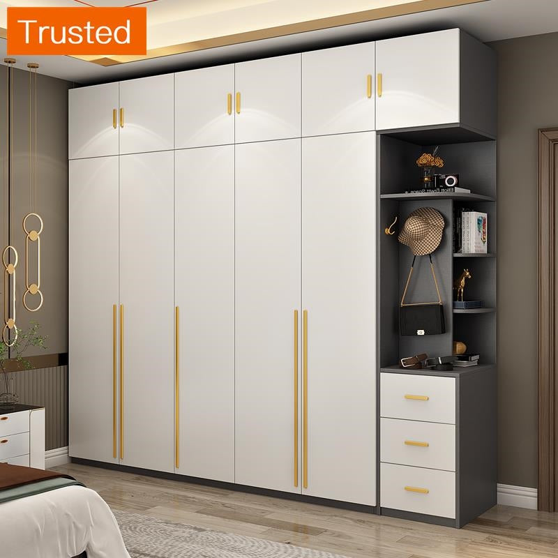 Multiple Variations Solid wood ecological profes sional wardrobe household bedroom contemporary and contracted Bai Seping open the 345 combination wardrobe