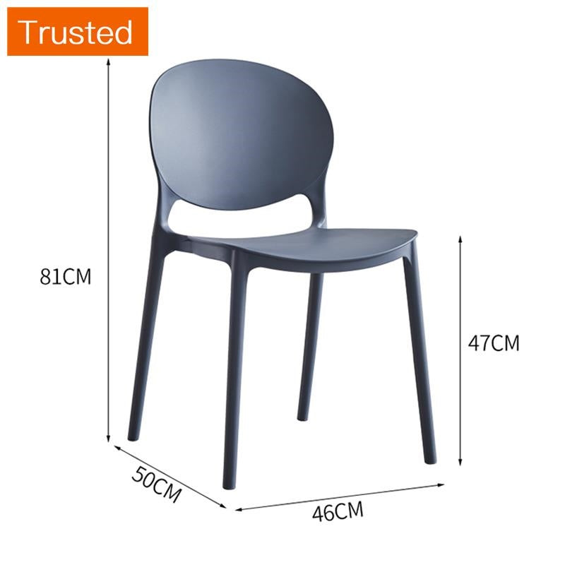 Multiple Variations Nordic Minimalist Dining Chairs for The Kitchen Furniture Plastic Chair Adult Leisure Creative Coffee Lazy Backrest Stool