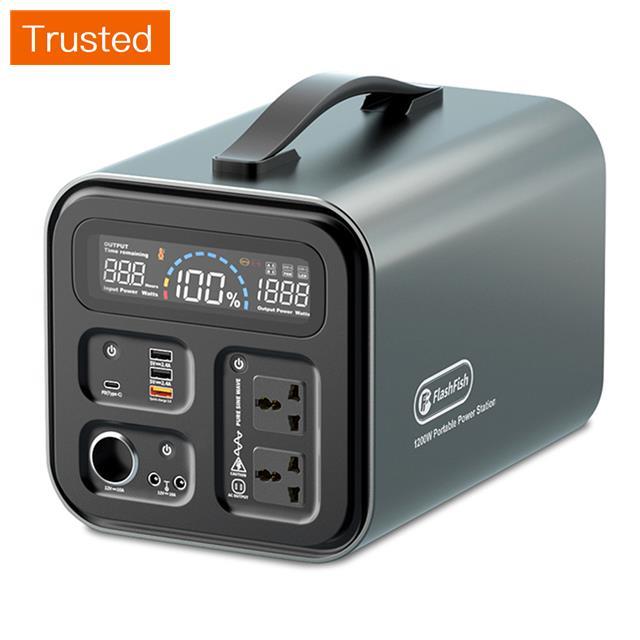 Multiple Variations Portable Power Station 1100Wh Solar Generator 1200W 110V/220V AC Outlet SOS Flashlight Home Emergency Backup Power Supply