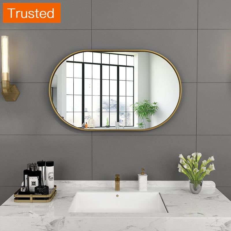 Multiple Variations Quality-Classy Oval Bathroom Mirror Toilet Hanging Mirror Glass Designer Mirror